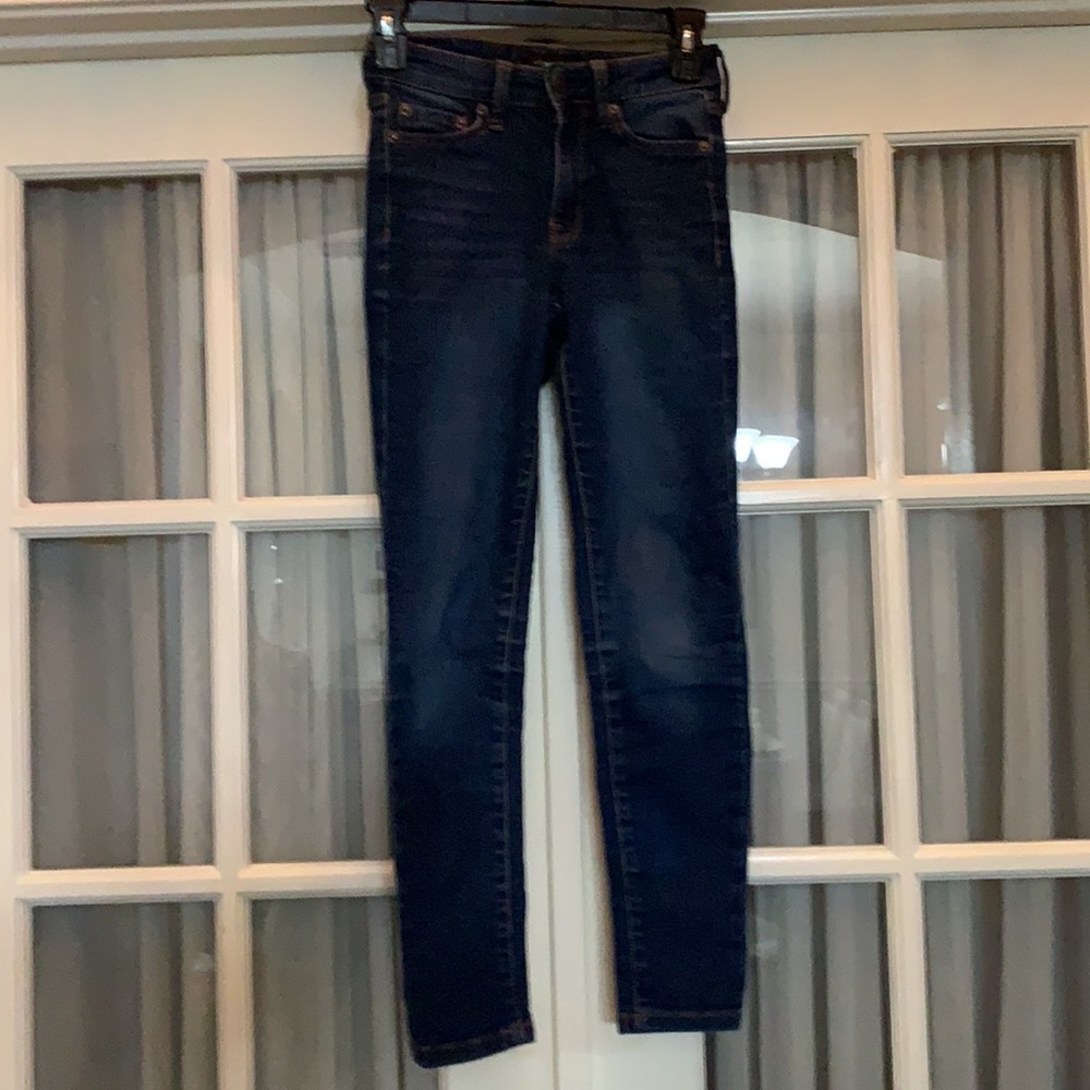 Aeropostale dark wash skinny high waisted jeggings Size 000 reg